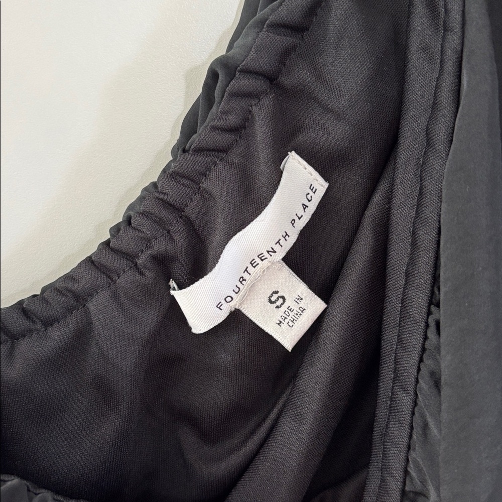 Black One-Shoulder Ruffle Dress - Picture 2 of 3